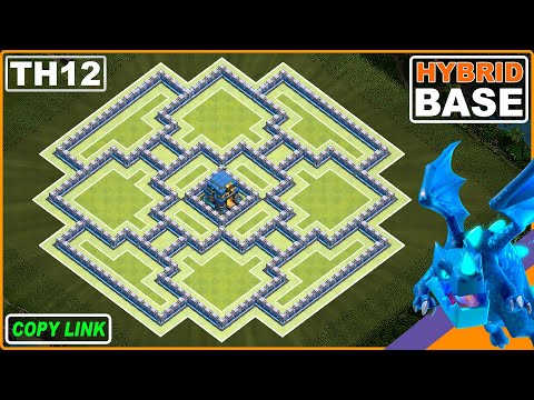 NEW! TH12 Hybrid Base 2025 COPY LINK - Clash of Clans