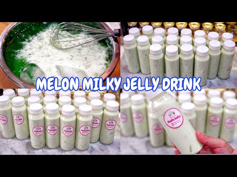 CUACA LAGI PANAS BANGET, MINUMAN SEGER INI BISA MENYEGARKAN. MELON MILKY JELLY DRINK