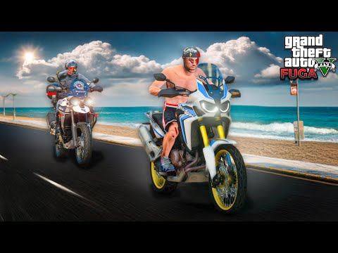 FUGA ENTRE AMIGOS - FUGA DE AFRICA TWIN (INSANO DEMAIS)  - GTA V