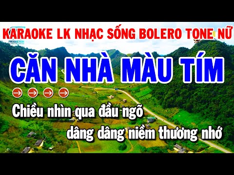 Nhạc Sống Lk Karaoke Trữ Tình Tone Nam | Căn Nhà Màu Tím – Đôi Mắt Người Xưa | Karaoke Thanh Hải