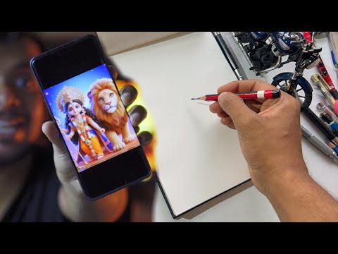 Maa Durga Easy Drawing ✍️ 🧑‍🎨 | How to draw Durga Maa 🙏