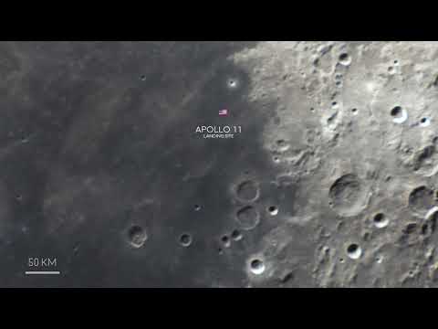 Moon landing sites through a telescope…