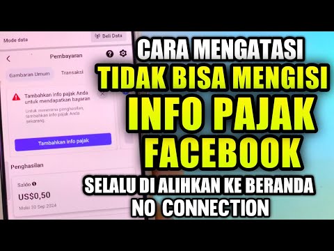 Cara Mengatasi Tidak Bisa Menambahkan Info Pajak di Facebook