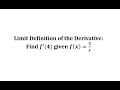 Understanding Derivatives Using Limit Definition