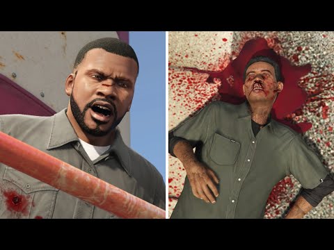 Franklin Kills Lamar in the final mission of GTA 5