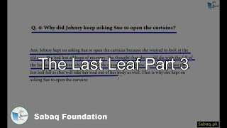 The Last Leaf Part 3