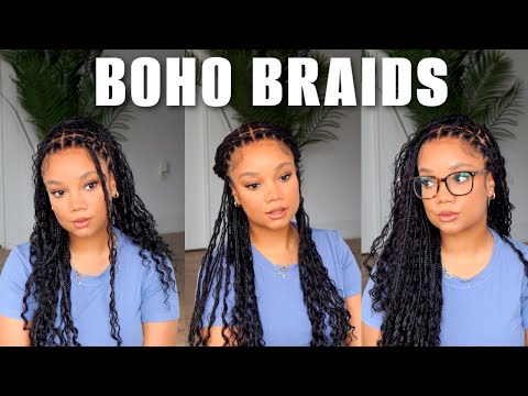 Boho Box Braids in 10 minutes?! ✨HD Boho Braided Wig ft. Luv Me Hair