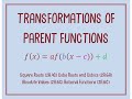 Transformations of Parent Functions and Function Notation