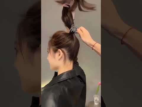 simple ponytail hair style 😍❤️ #beautiful #fashion #trend #simple #shorts