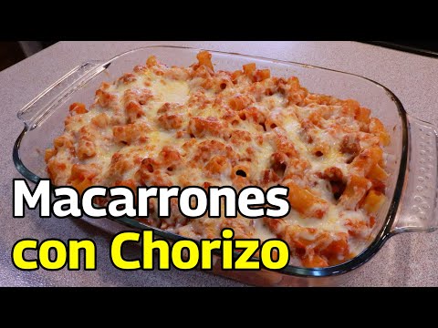 Macarrones con Chorizo Gratinados - @recetasdecocina