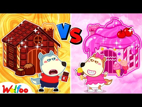 🍫 Rumah Bermain Cokelat VS Es Krim 📺 Animasi Anak Terbaik | Wolfoo Indonesia