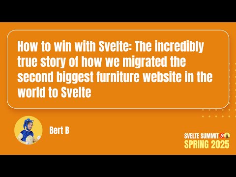 Migrating the second biggest furniture website in the world to Svelte — Svelte Summit Spring 2025