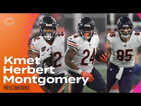 Montgomery, Herbert and Kmet on run game | Chicago Bears video clip
