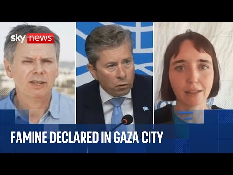 Famine confirmed in Gaza City for the first time | Sky News coverage