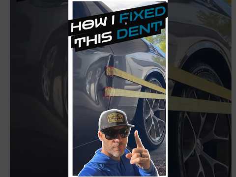 I STRAPPED THIS DENT TO A TRUCK AND PULLED IT OUT SIDEWAYS! #pdr #pdrtools #pdrtraining #pdrjobs