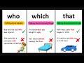 Using 'Who', 'Which', and 'That'