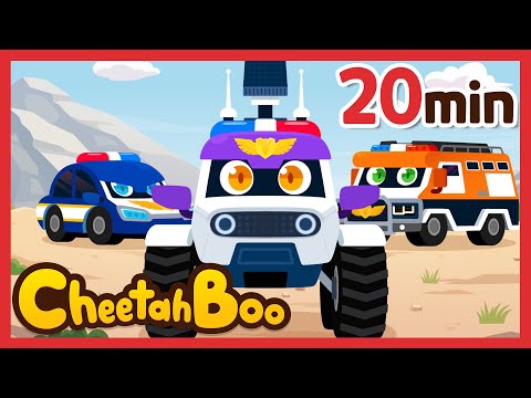 Who are we? | Dino car Compilation  | Dinosaur & Vehicle | Nursery rhymes & Kids Song | #Cheetahboo