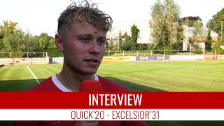 Screenshot van video Niels Leemhuis: "We hadden de wedstrijd totaal onder controle" | Quick'20 - Excelsior'31