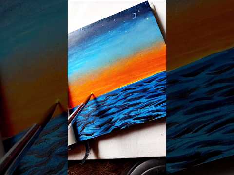 رسمت البحر 🌊☁️🫶لا تنسى لايك 👍#shorts #اكسبلور #ytshorts #السعودية #العرب