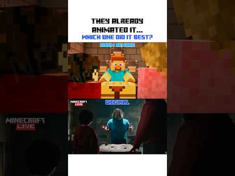 Someone already remade the scene, is it better? #minecraft #minecraftmovie #movie #shorts #animation
