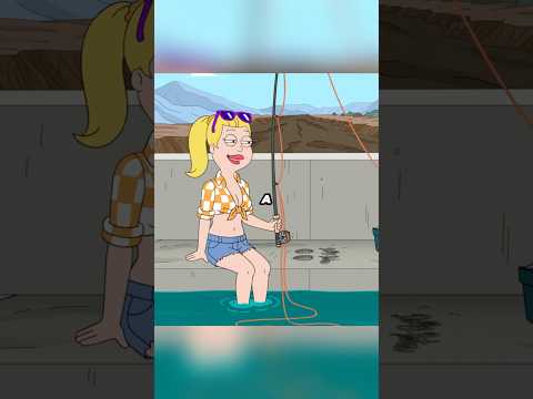 Francine fishing in pool #shorts #americandad