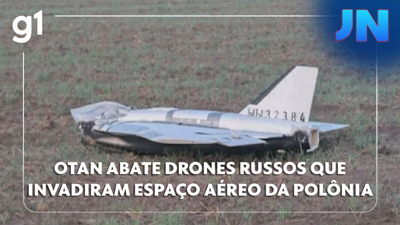 Jornal Nacional Otan abate drones russos que invadiram espaço aéreo da Polônia gerando tensão