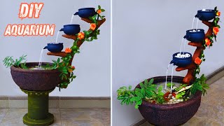 Incredible cement DIY: Build stunning mini waterfall aquarium