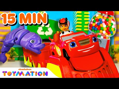 Blaze Transforms Into A Train, Big Rig & More! | Blaze and the Monster Machines Toys | Toymation