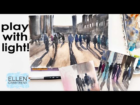 Watercolor techniques for Shadow and light!