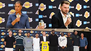 Luka Doncic Press Conference after signing 3 yrs $165M Deal x Highlights with the Los Angeles Lakers