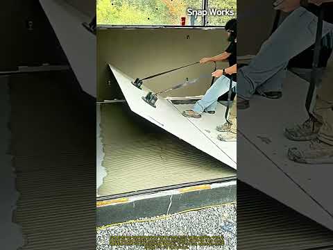 2인 1조로 초대형 포세린 박판 타일 압착하는 과정 #worker #process #homeimprovement #skills #builder