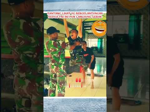 lain kali lihat posisi aman dulu bang, kasihan lihatnya🤣 #tni #tniindonesia #bravo