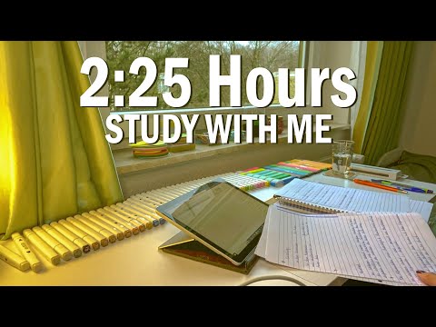 ادرس معي لمدة 2:25 ساعة مع موسيقى تحفيز للدراسة📚❤️✨  |🎓 Study with me for 2:25 hours  motivation