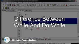 Difference Between While And Do While
