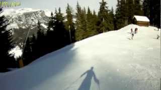Skiing in Alta Badia - Gran Risa - pista nera - La Villa.