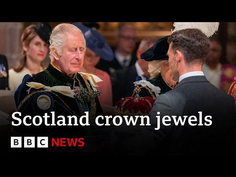King Charles receives Scottish crown jewels - BBC News