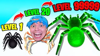A CADA SEGUNDO A ARANHA CRESCE ATÉ FICAR GIGANTE E COMER TUDO!!