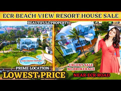 ECR Uthandi Beach Side Plot for Sale / Resort House For Sale | Swimmingpool | Low Price | #ecr
