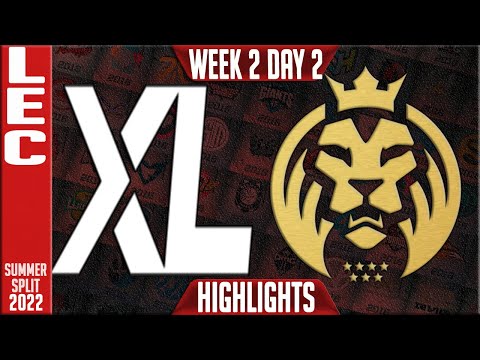 XL vs MAD Highlights | LEC Summer 2022 W2D2 | Excel vs MAD Lions