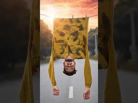 Golden Man Floating Without a Chair #shortsvideo