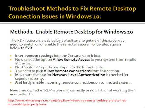 reinstall remote desktop connection windows 10