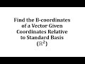 Understanding Vector Coordinates and Transition Matrices