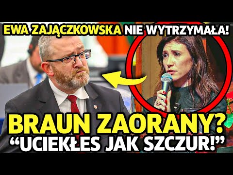 EWA ZAJĄCZKOWSKA NIE KRYŁA ŻALU DO GRZEGORZA BRAUNA! "UCIEKŁEŚ JAK SZCZUR!"