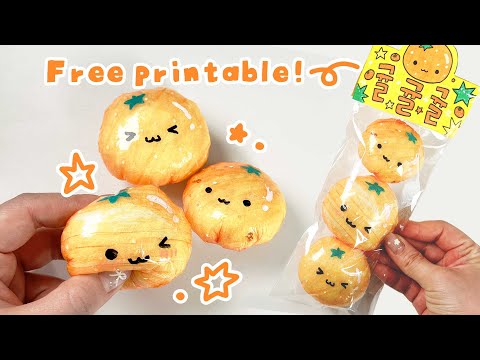 DIY Tangerine Squishy 🍊 TUTORIAL + Free Printables