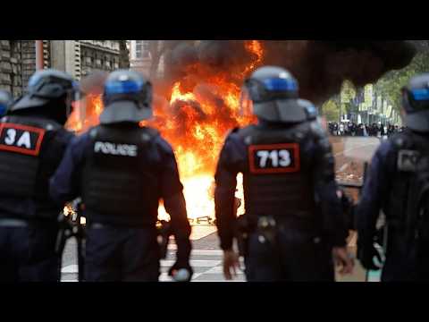 Hundreds held, dozens wounded as French school protests escalate
