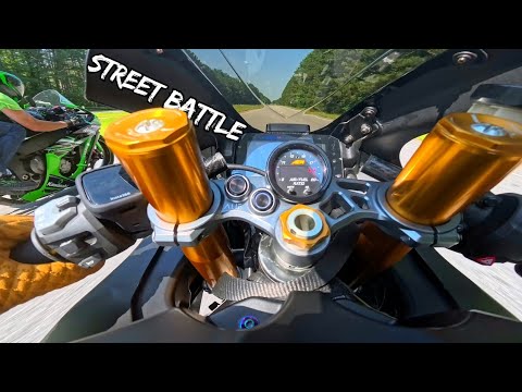Kawasaki Zx10r vs Suzuki Gsxr 1000r : Real Street Batlle Royale