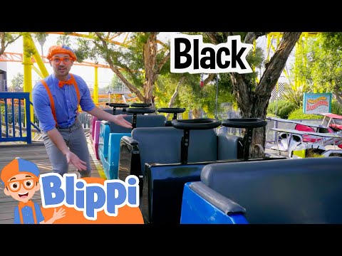 Learn Colors with Blippi and Meekah at the Theme Park! | Blippi's Colorful Fun! | Blippi Adventures
