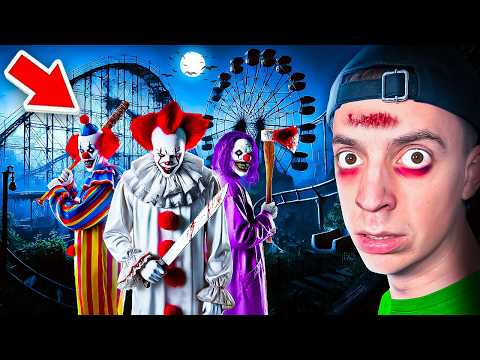 DREI HORROR CLOWNS verfolgen mich in VERLASSENEN FREIZEITPARK! 😭🤡