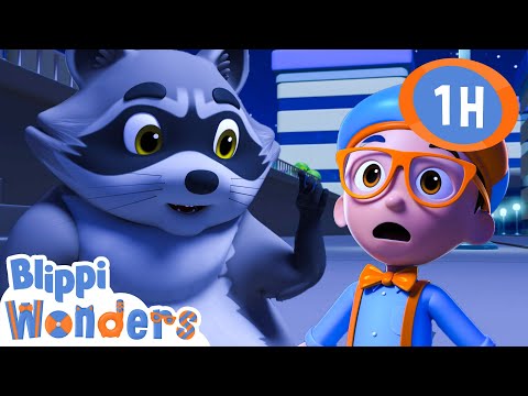 Blippi Walks With Racoons | Blippi Wonders | Educational Kids Videos | Moonbug Kids