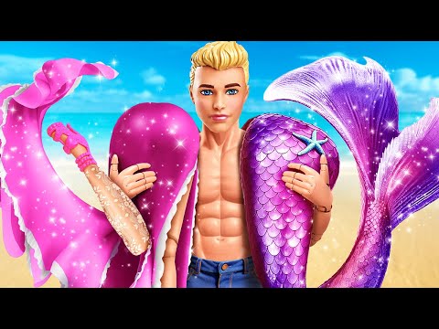 Barbie Wishes to Become a Little Mermaid for 24 Hours! Amazing Makeover Tricks